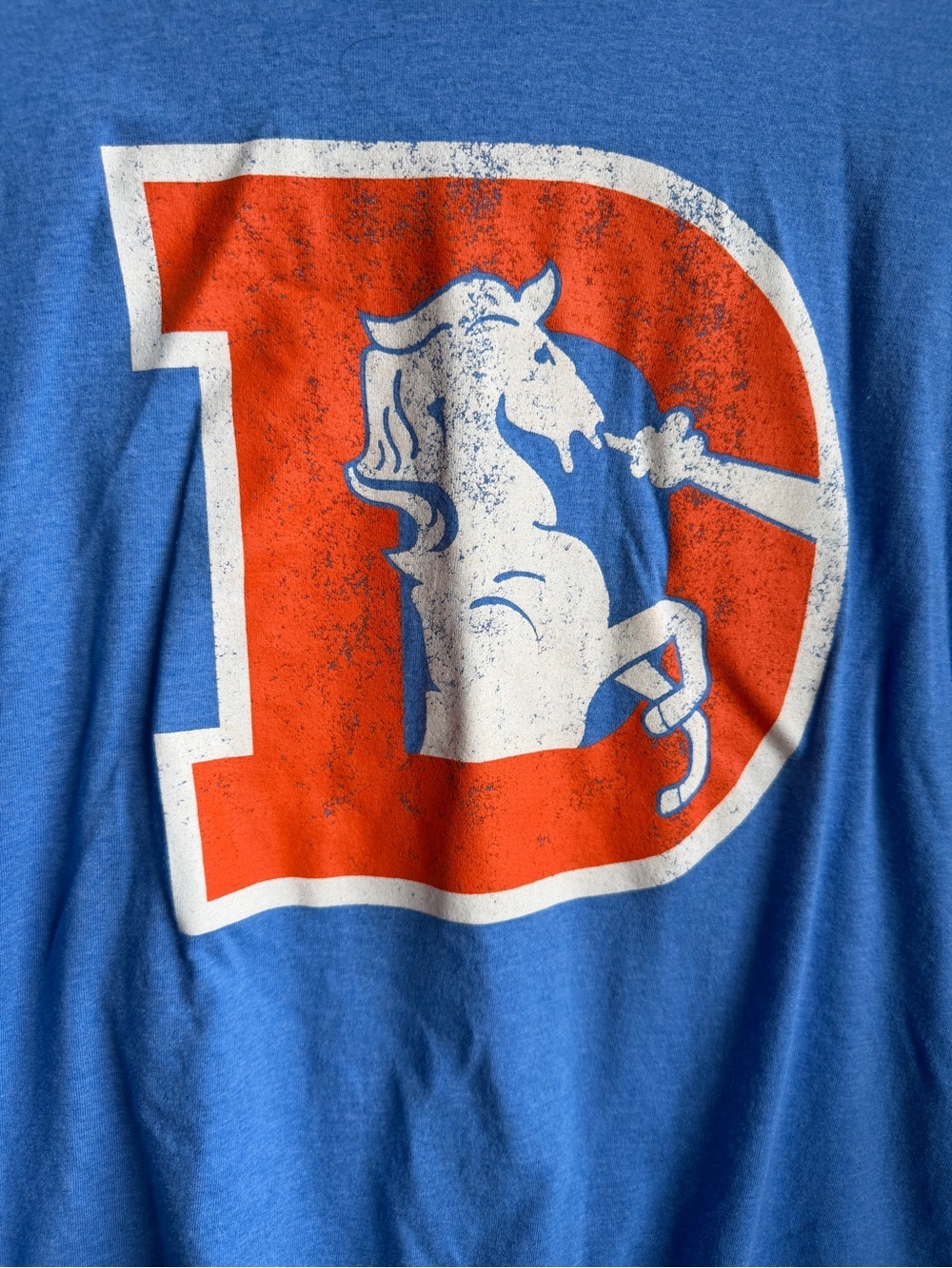 Vintage Vibes Denver Broncos Throwback Logo Tee Royal Blue - Picture 3 of 5
